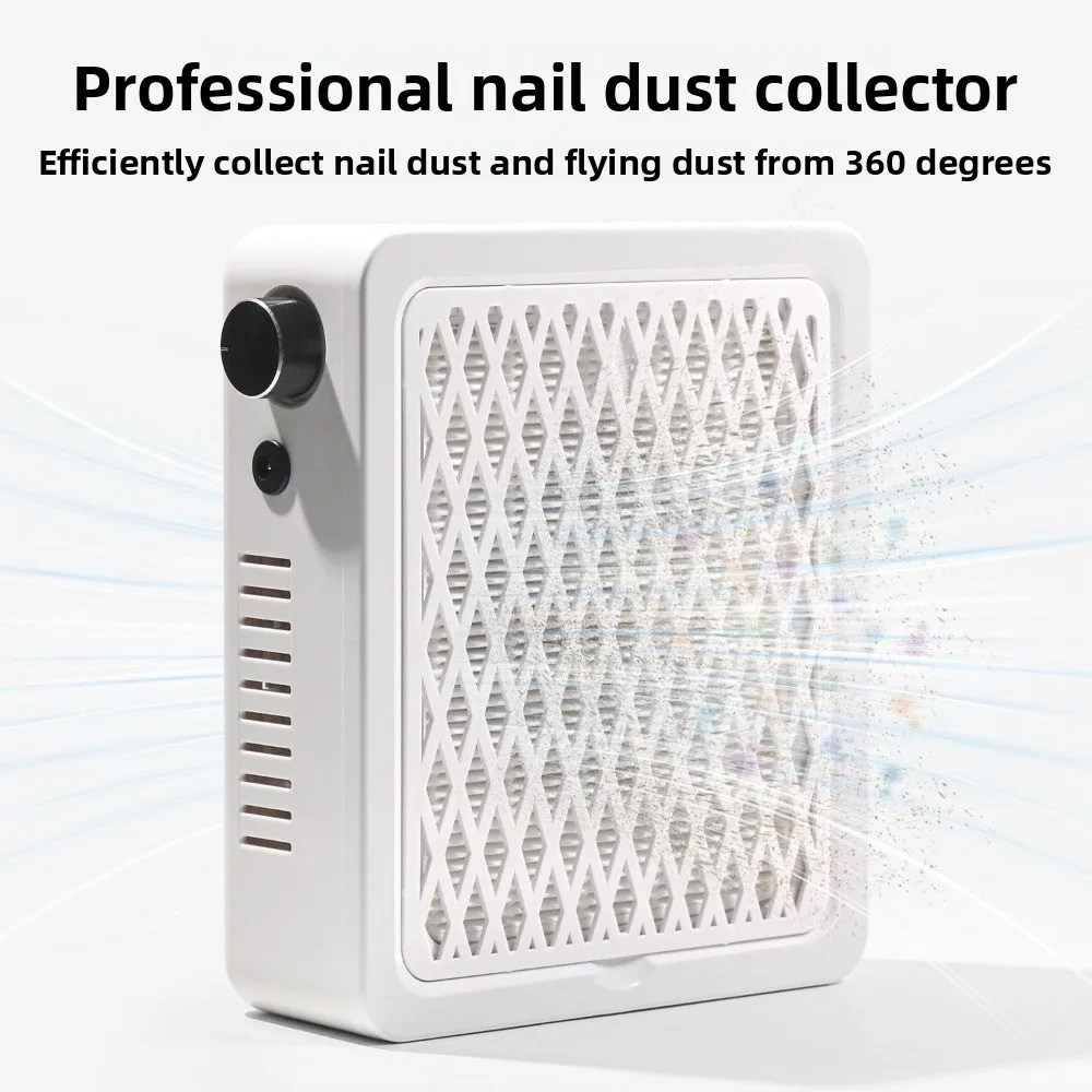 Colector de polvo de uñas sin escobillas de 4500RPM, potente succión, velocidad ajustable, eliminador de polvo de uñas, aspiradora de uñas de alta potencia de succión