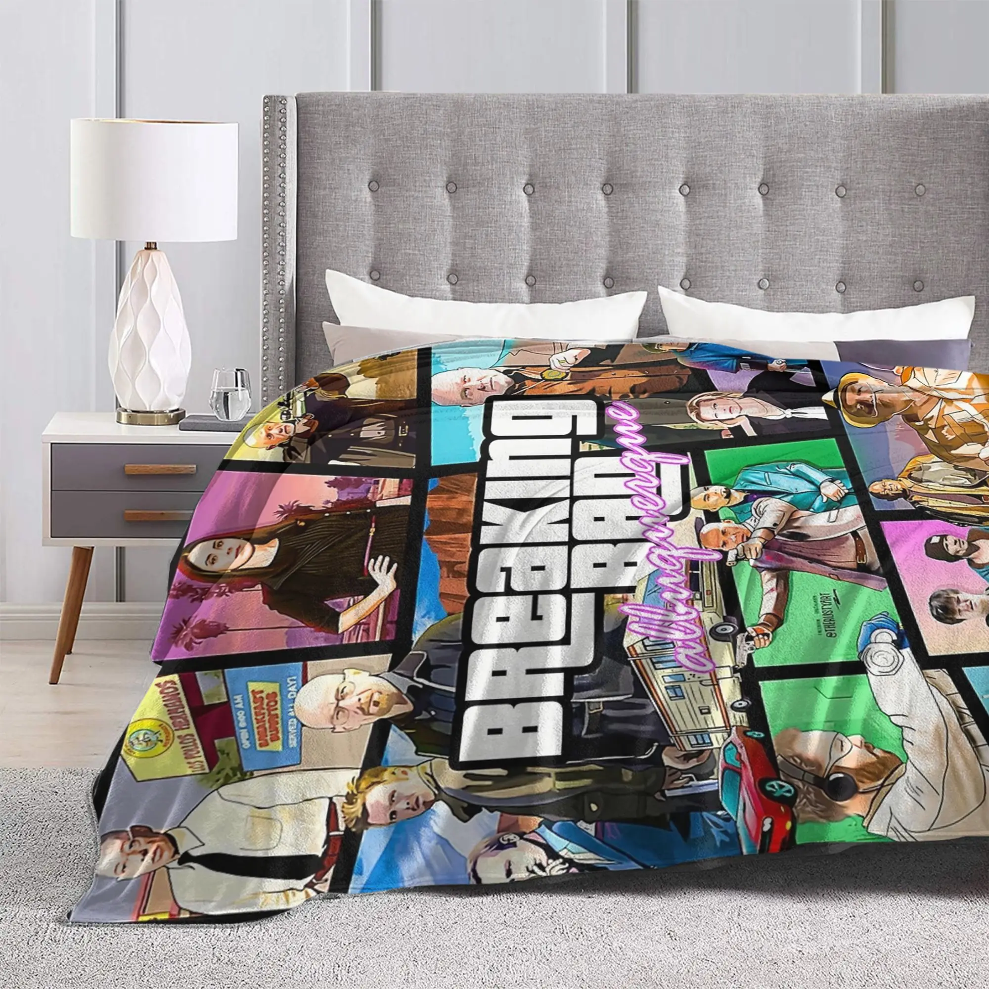 كسر سيئة Albuquerque مخصص Gta الفن بطانية كسر سيئة الفانيلا رهيبة الدافئة رمي بطانية ل غطاء ربيع الخريف #2