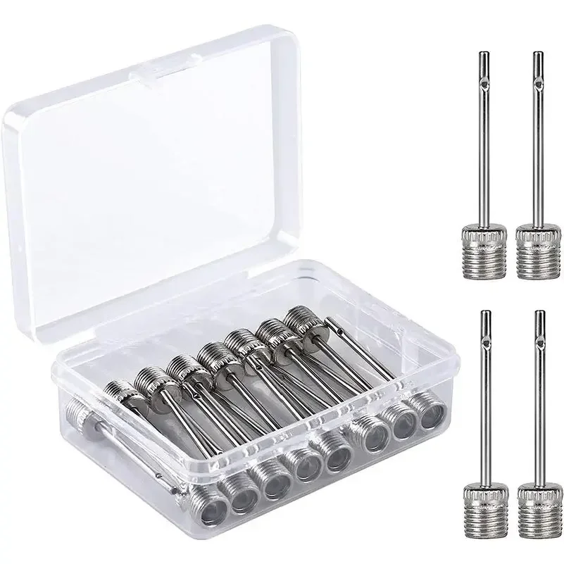 

New Sport Ball Inflating Pump Needle For Football Basketball Soccer Inflatable Air Valve Adaptor Stainless Steel Pump 5/10/20PCS