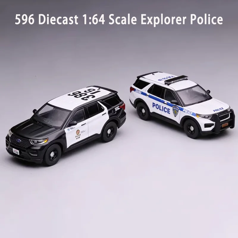 596 Diecast 1:64 Scale Explorer Police Alloy Car Model Collection Souvenir Gift Static Display Oranment