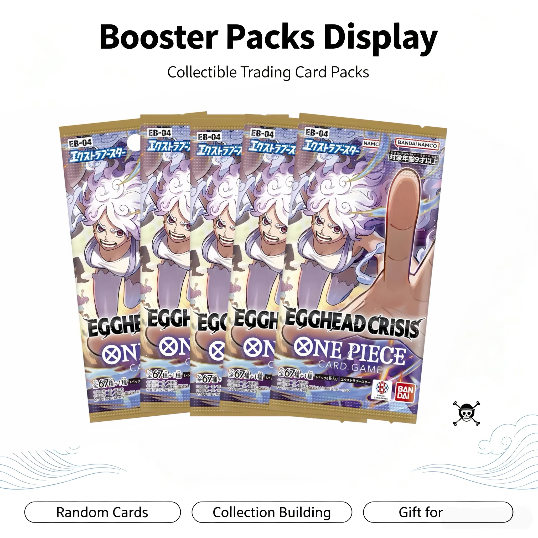 ONE PIECE Card Game EB-04 Egghead Crisis Extra Booster BANDAI Japanese TCG Trading Cards In Stock Anime Collection Booster Packs