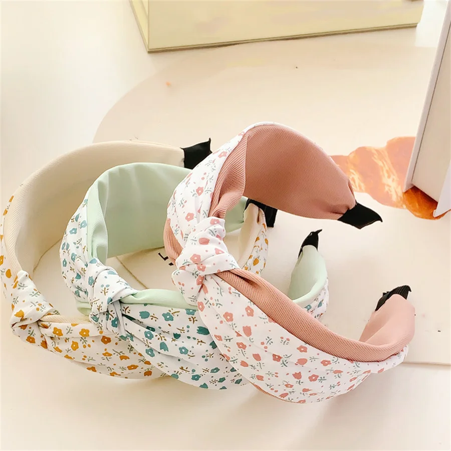 

Fashionable and fresh patterned hairband for women, sweet floral bows, headband, children's dance versatile hair accessories