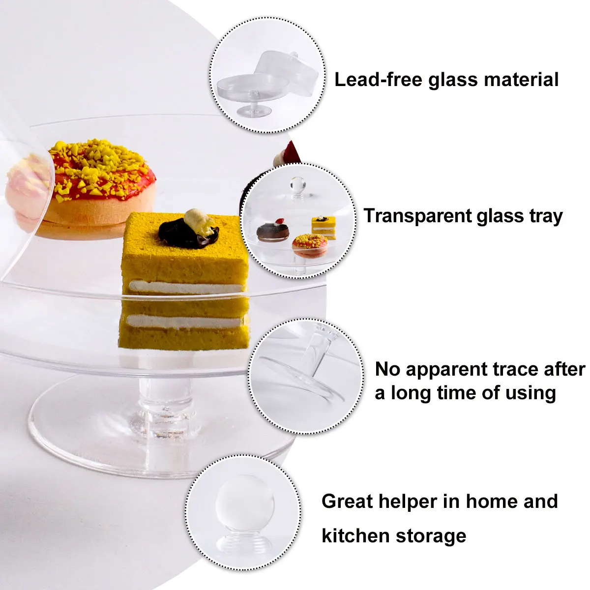 

1Pcs Dust-Proof Transparent Plastic Food Cover Cake Storage Protective Cover Perfect for Buffet Western Food