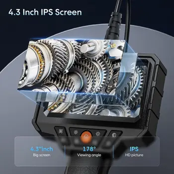 4.ips IPS 1080P Video Pipe Automotive Endoscope Boroscope Endoscopic Cable Camera with Articulation for Cars Inspection Tools