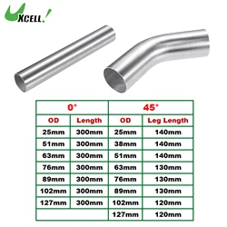 UXCELL ๋ฒ์ฉ ์คํธ๋ ์ดํธ ์ธํฐ์ฟจ๋ฌ ํ์ดํ ๊ณต๊ธฐ ํก์
ํ๋ธ, 45 ๋, OD 25mm, 63mm, 76mm, 127mm, 300mm ๊ธธ์ด, 6061 ์๋ฃจ๋ฏธ๋ ํฉ๊ธ