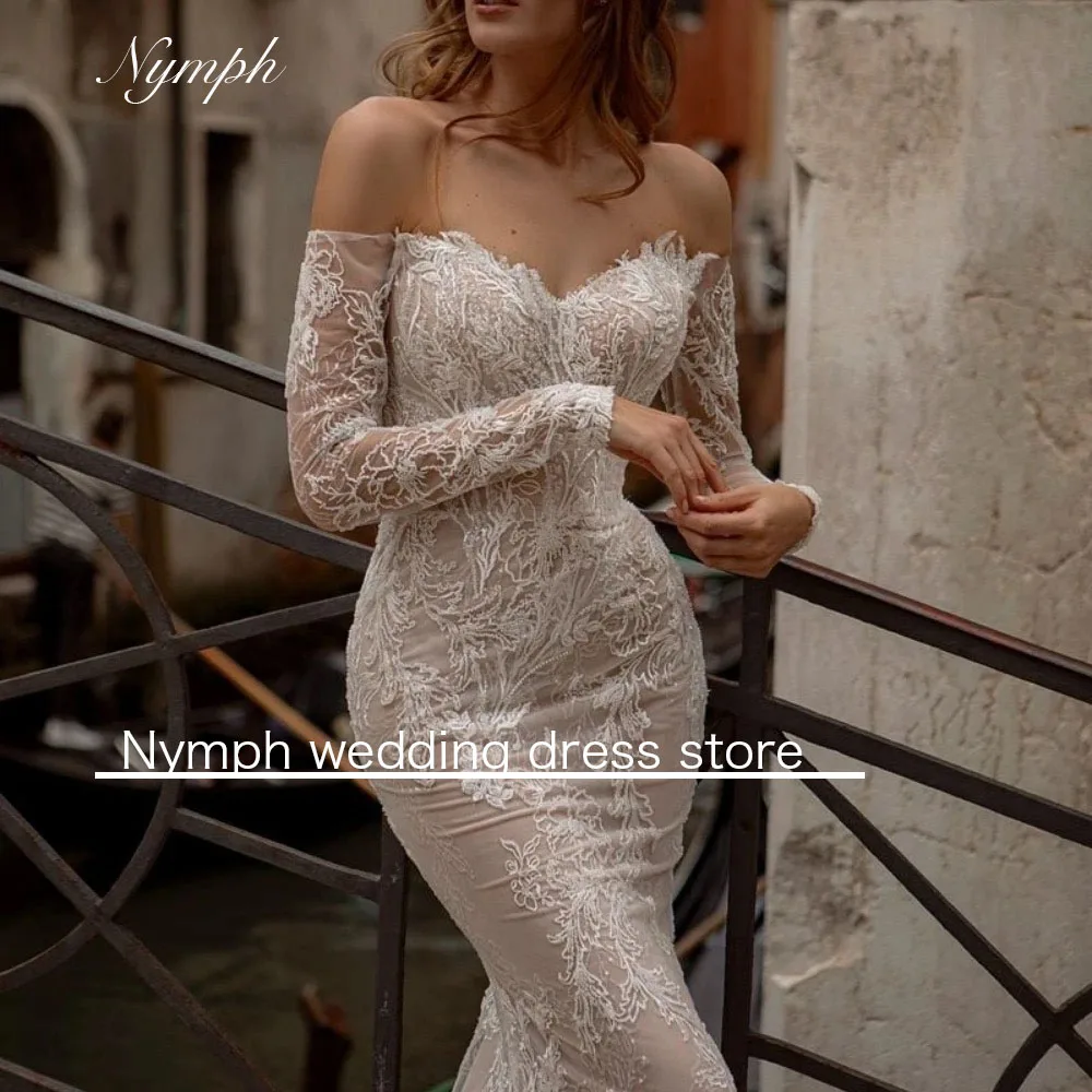 Customized Sexy Mermaid Lace Wedding Dresses For Women Off The Shoulder Sweetheart Neck Bride Gowns Dress brautkleid damen