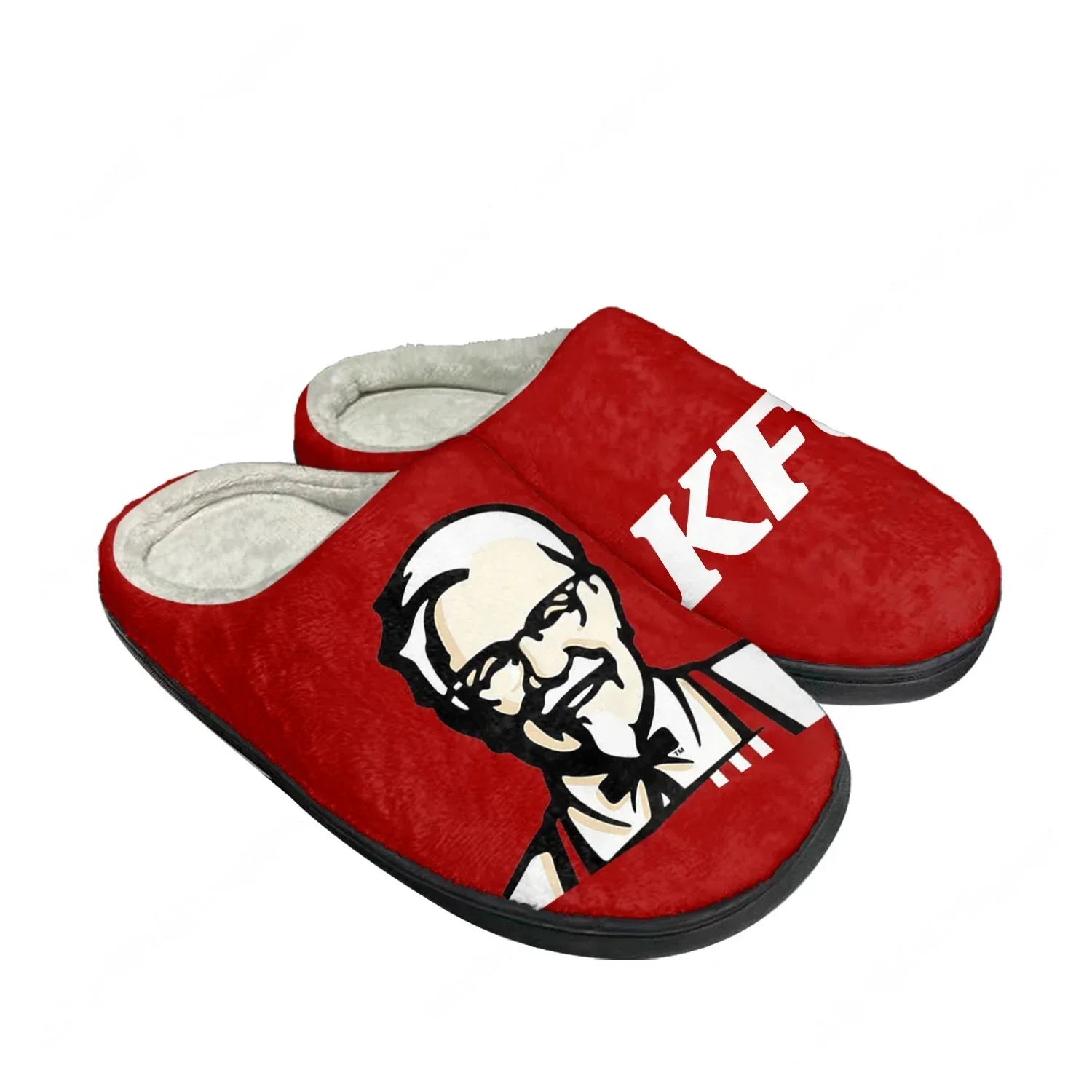 Pantoufles en coton Kentucky Fried Chicken pour homme et femme, pantoufles de chambre en peluche, chaussures décontractées pour garder les pieds au chaud, pantoufles d'intérieur thermiques, chaussures personnalisées