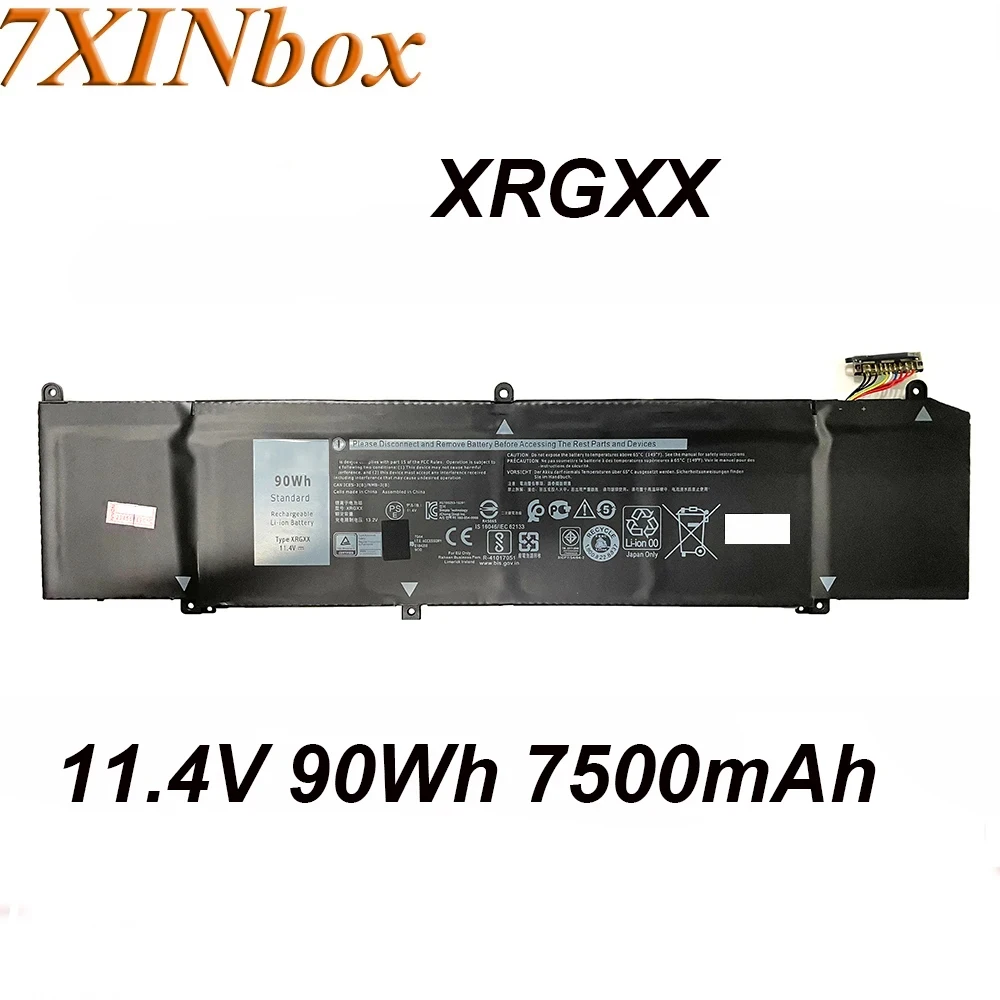 

7XINbox XRGXX 11.4V 90Wh Laptop Battery For Alienware M15 R1 M17 R1 ALW15M-R1725S D1735R R1735R G5 15 5590 G7 17 7790 Series