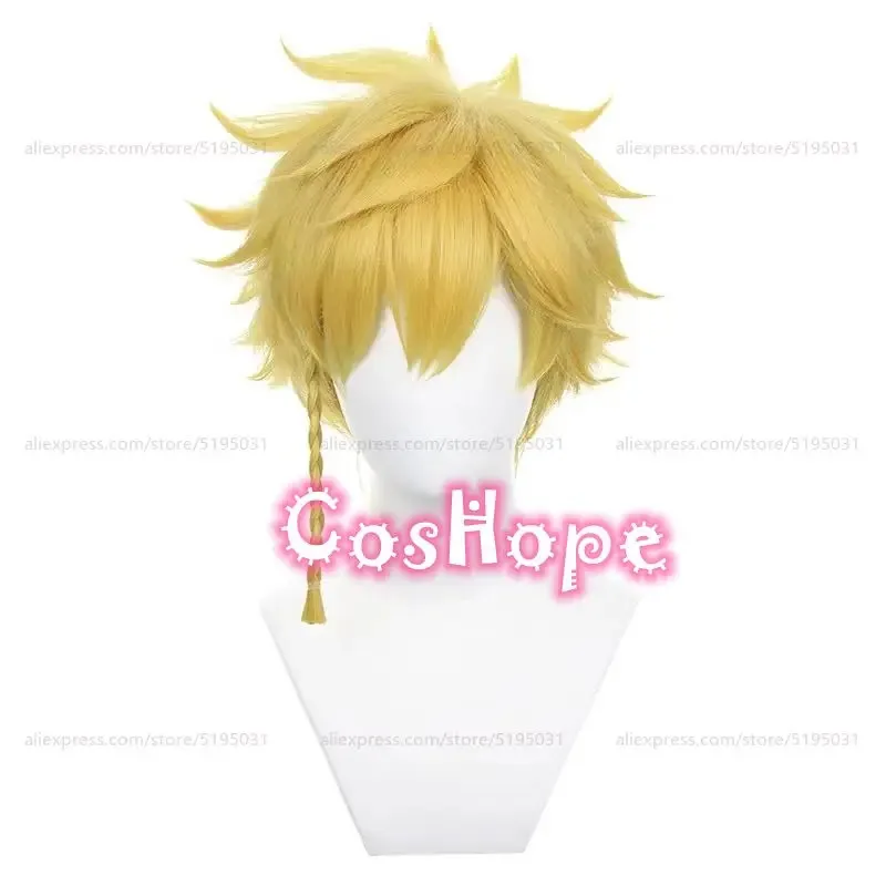 Aza Chobei Косплей Парик 32 см Короткий Парик С Косичкой Желтый Парик Косплей Аниме Парики Термостойкие Синтетические Парики Aza Chobei Косплей Парик 32 см Короткий Парик С Косичкой Желтый Парик Косплей Аниме Парики Термостойкие Синтетические Парики