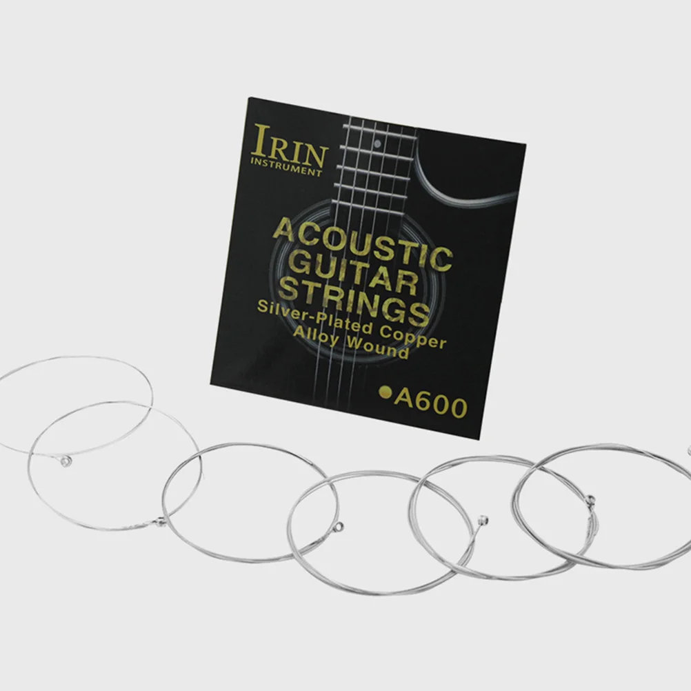 

6 Pcs Steel Core Strings Guitar Parts and Accessories Supplies Bass Advanced Silver