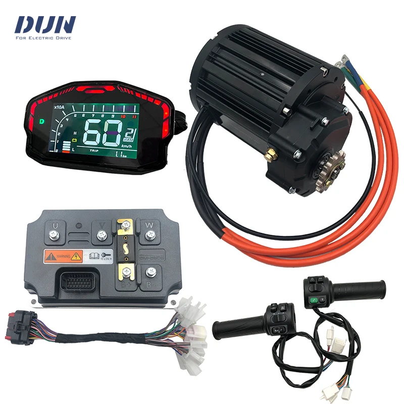 QS138 4KW V3 Mid-Drive Motor With EM260S Controller,DKD Display,Multi-function Throttle