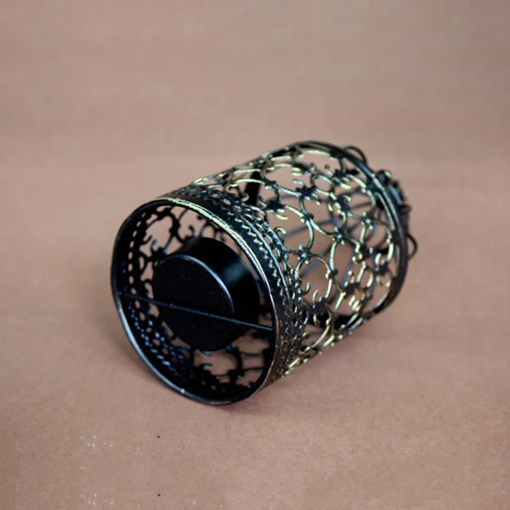 

European Retro Hollow Holder Metal Holder For Wedding Party Home Decor Bird Cage Candlestick Desktop Gift