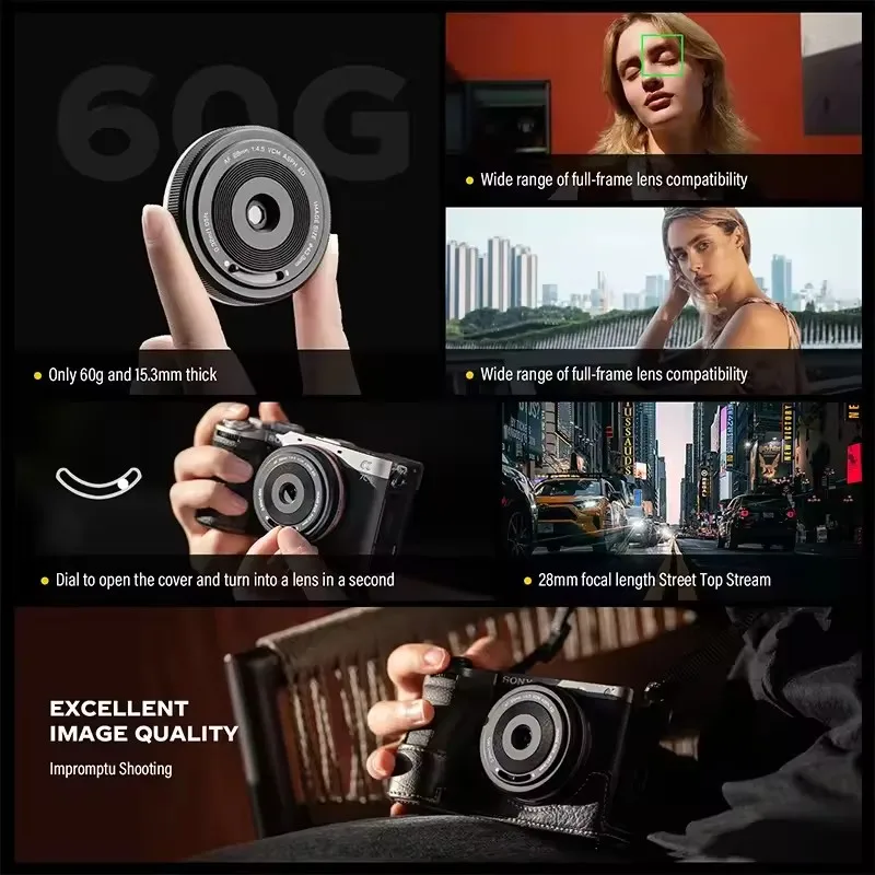 VILTROX 28 مللي متر F4.5 كامل الإطار فطيرة التركيز التلقائي AF الإنسانية عدسة لسوني E نيكون Z A7C ZVE10 Z6 Z7 z9 ZFC ZVE10II A6400 A6600