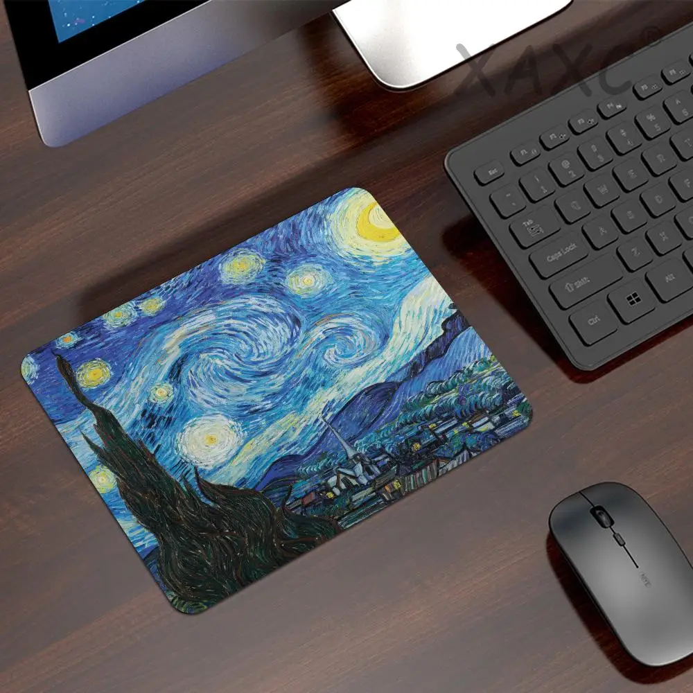 

Starry Night small size mouse pad for study and office use gaming accessories rectangular mice pad durable rubber mat