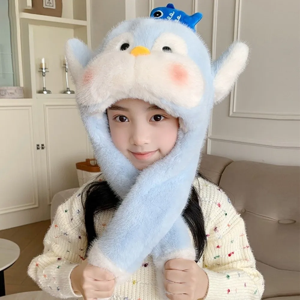 

Fashion Cute Cartoon Balaclava Hat Cold Proof Warm Pullover Hats Thickned Windproof Ear Protection Cap Winter