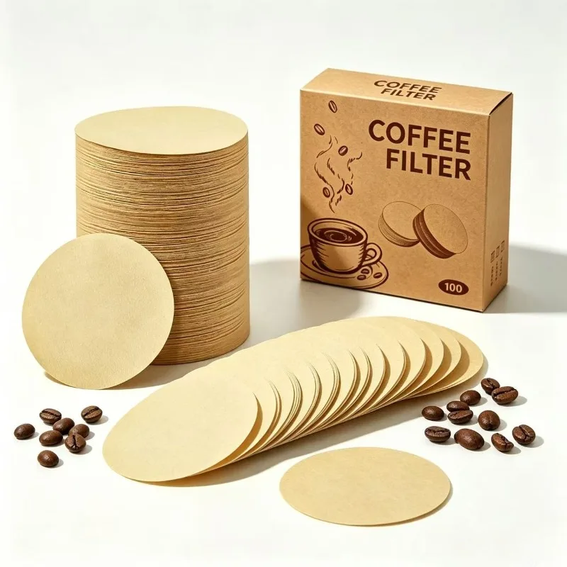 Replacement Coffee Paper Filter，Unbleached Round Filters Paper，Disposable Coffee Makers for Brewing Tea and Coffee ，600Pcs pack