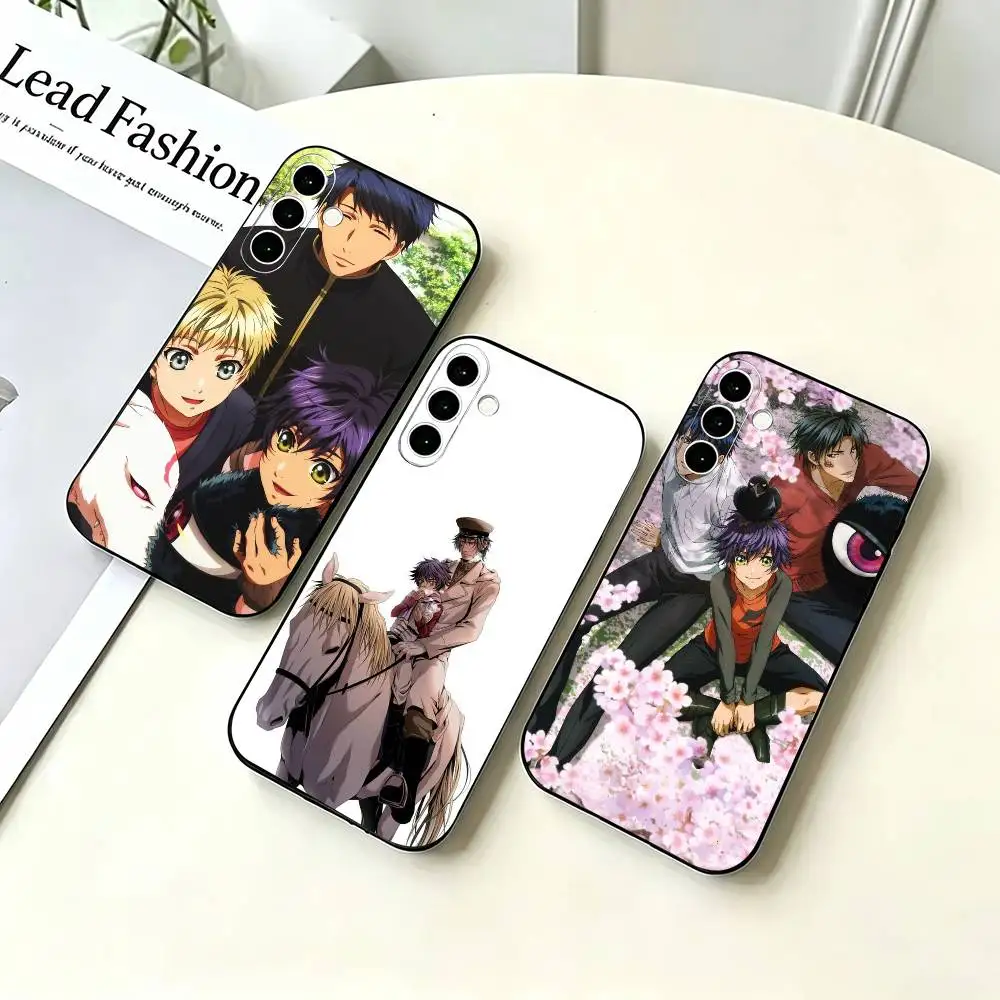 Pop H-Hakkenden Eight Dogs of the East Black Soft Silicone Phone Case for Samsung A73 20,21,22,31,32,52,53,72