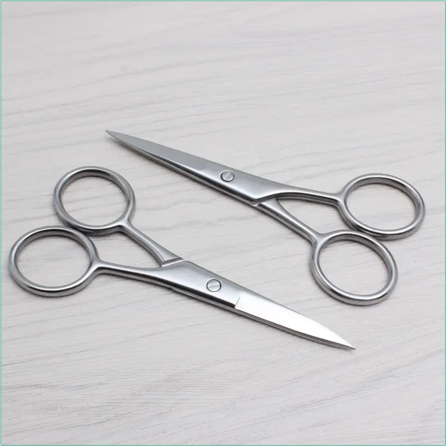 Stainless Steel Professional Grooming Scissors for Facial Hair Small Pets- Ideal Beard & Mustache Shears Swivel shears Dog brush