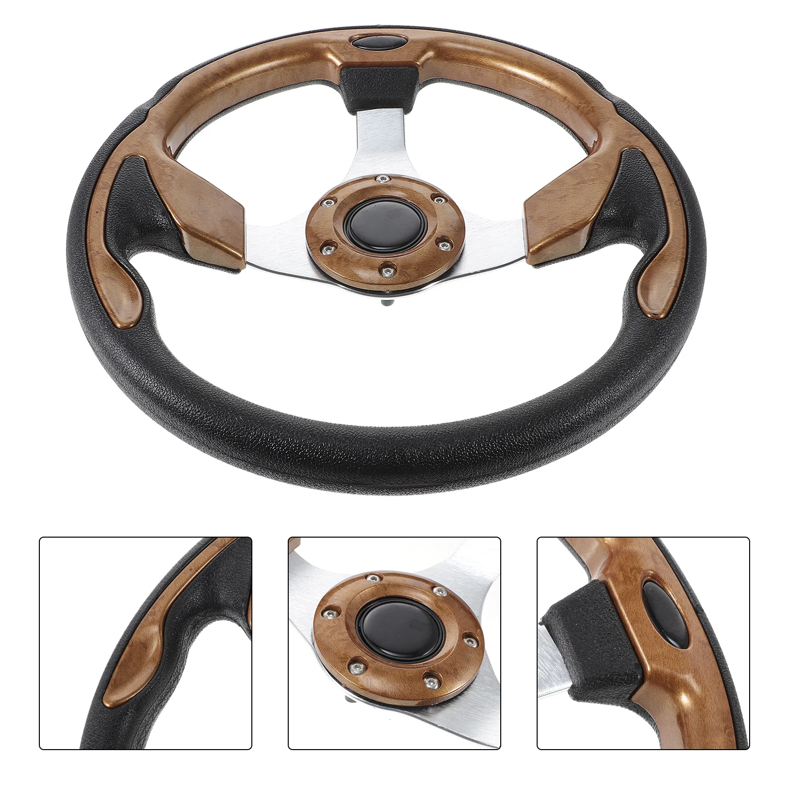 

Racing Modified Steering Wheel Durable PU Aluminum Car Interior Replacement Universal Accessory