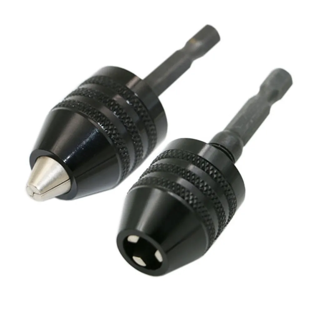 

Keyless Mini Drill Chuck Aluminum Alloy Self-Locking Adapter Converts Impact Driver to Hold 0.3-8Mm Drill Bits for Power Tools