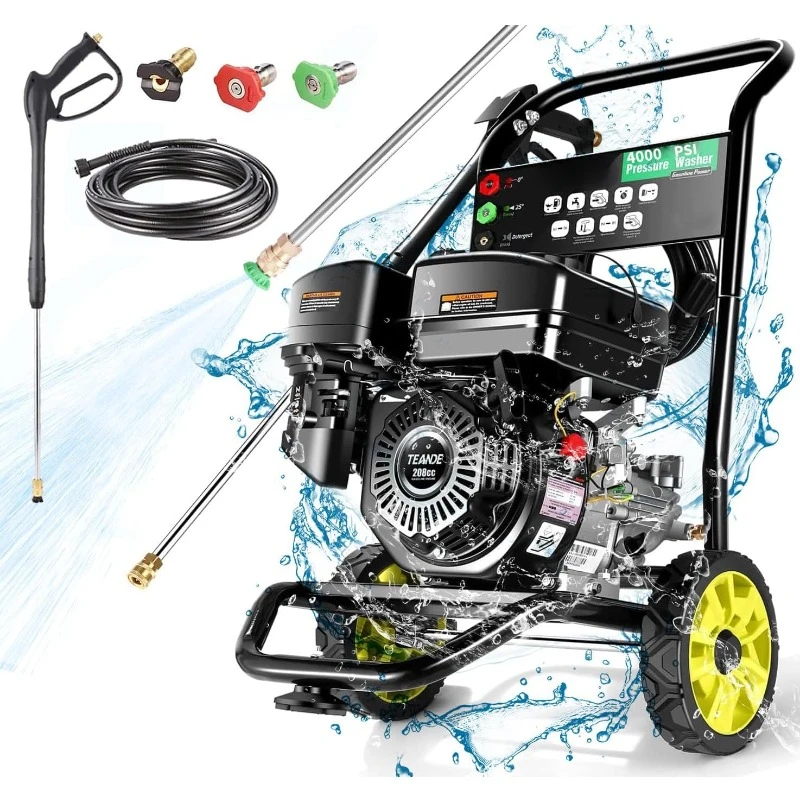 4200 Pressure Washer 2.8GPM Gas Power Washer 208  Hose&3 Nozzles for Patio Garden Yard Vehicle home.