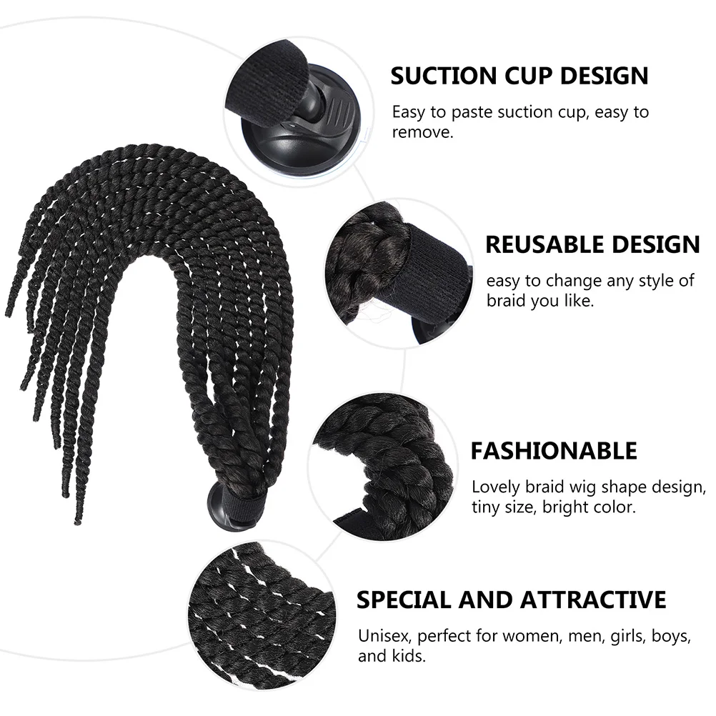 Dreadlocks Ponytail Motorbike Decor Braid Ornament Decoration Decal Adornment