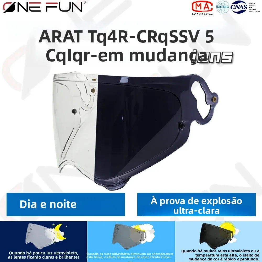 Visor para Capacete de Motocicleta ARAI Tour-X5 TX5 XD-5 Tour-Cross V, Lente Fotocromática para Uso Diurno e Noturno, Antiembaçante, Proteção UV400