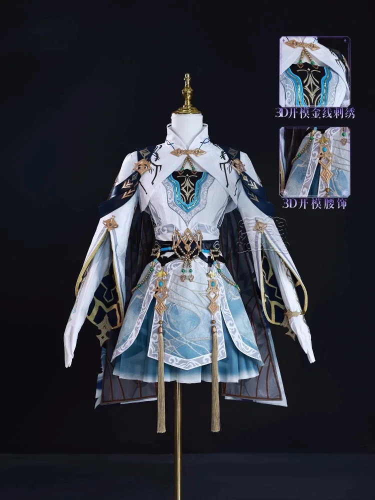 Amor y espacio profundo Zayne Cosplay Anime moda vestido abrigo uniforme para batalla ropa de juego de rol disfraces de Halloween peluca zapatos traje