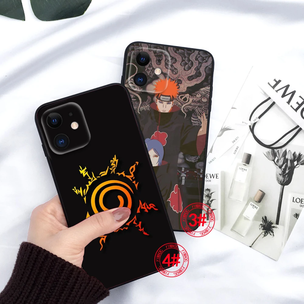 F36 A-Akatsuki Sasuke Anime Soft Silicone Phone Case for iPhone 15 14 Plus 13 12 11 X XS XR Pro Max Mini 8 7 Plus