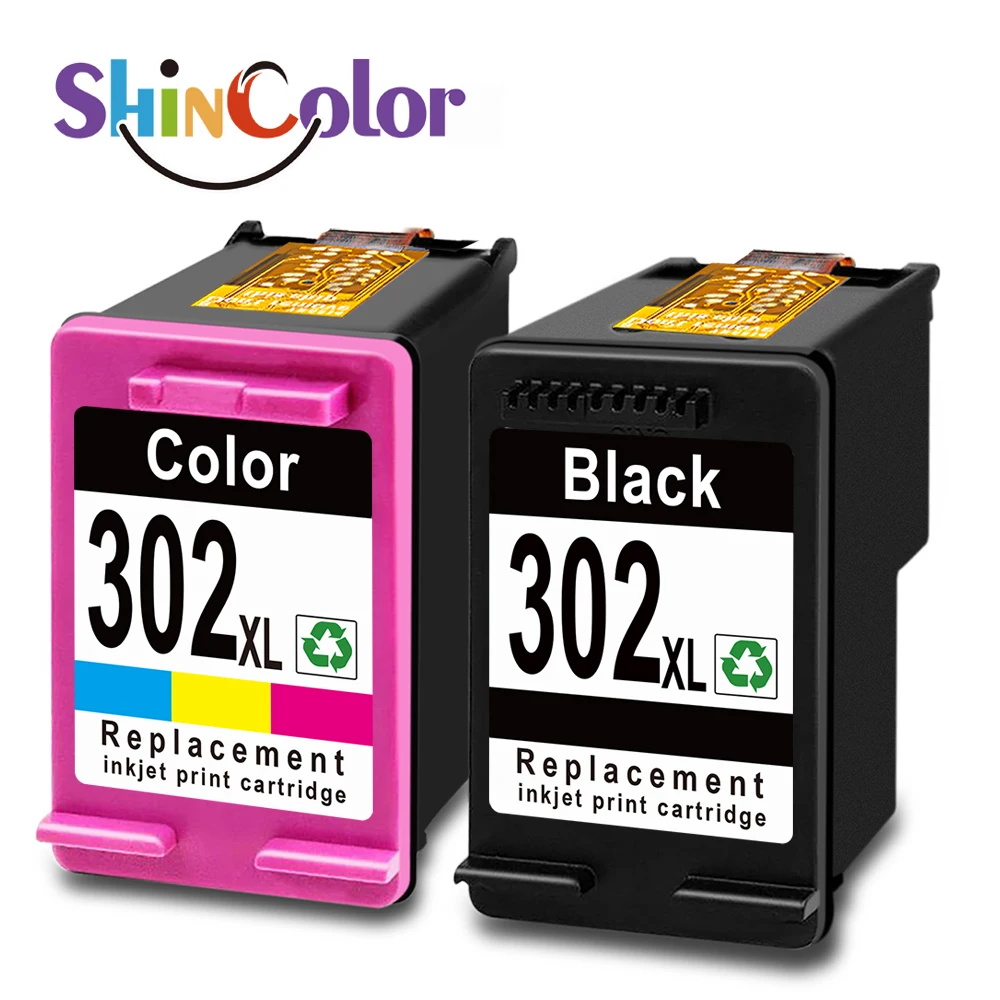 

ShinColor for 302xl HP 302 XL Ink Cartridge for HP Deskjet 2130 ENVY 4520 Officejet 4650 Deskjet 3630 Printer