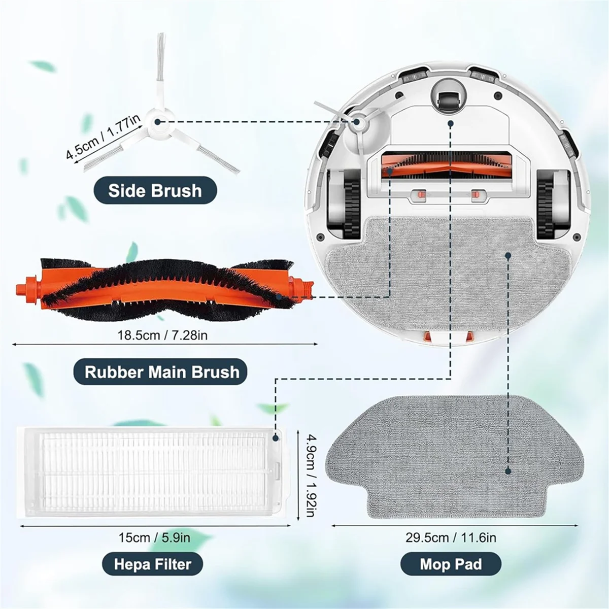 Repuesto de accesorios para Robot aspirador Mi S12, Mop 2S, Mop Pro, Mop P