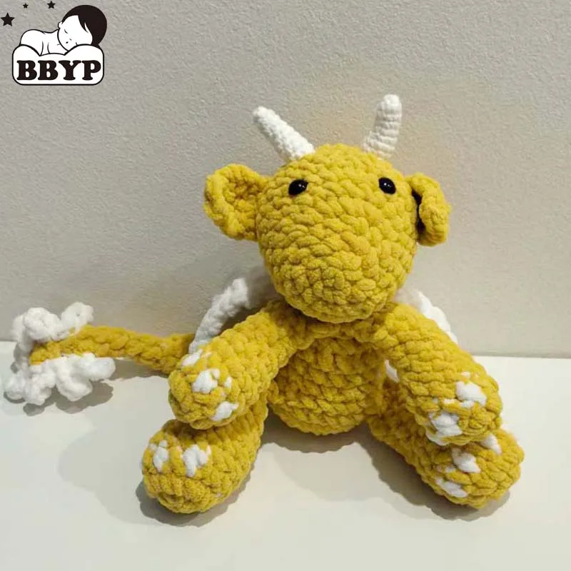 

Handmade Crochet Lumathe Dragon Plush Toy Soft Stuffed Animal Doll, Cute Farm Nursery Decor, Birthday Gift