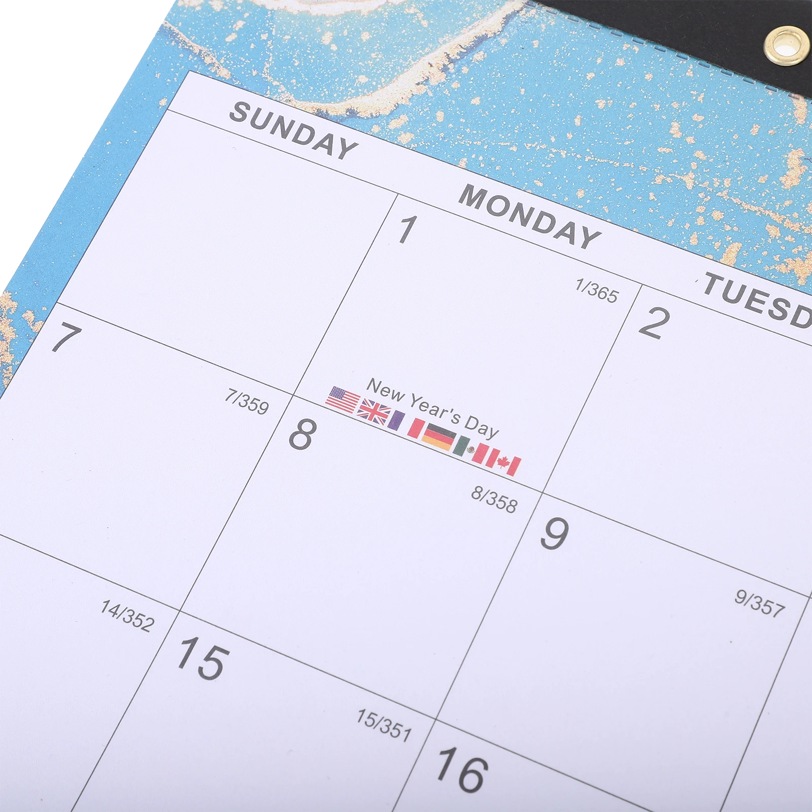 

2024 Wall Calendar Hanging Sturdy Holiday Monthly Home Office Paper Space Saving Lightweight Mounted Year Desk Schedule