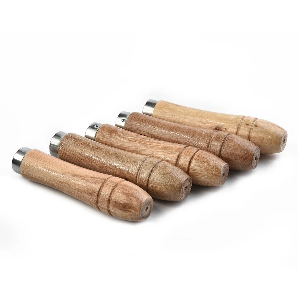 Set Wooden File Handle Strong Metal Collar Wood 5pcs 9cm Portable Replacement Durable High Quality Hot Sale Best