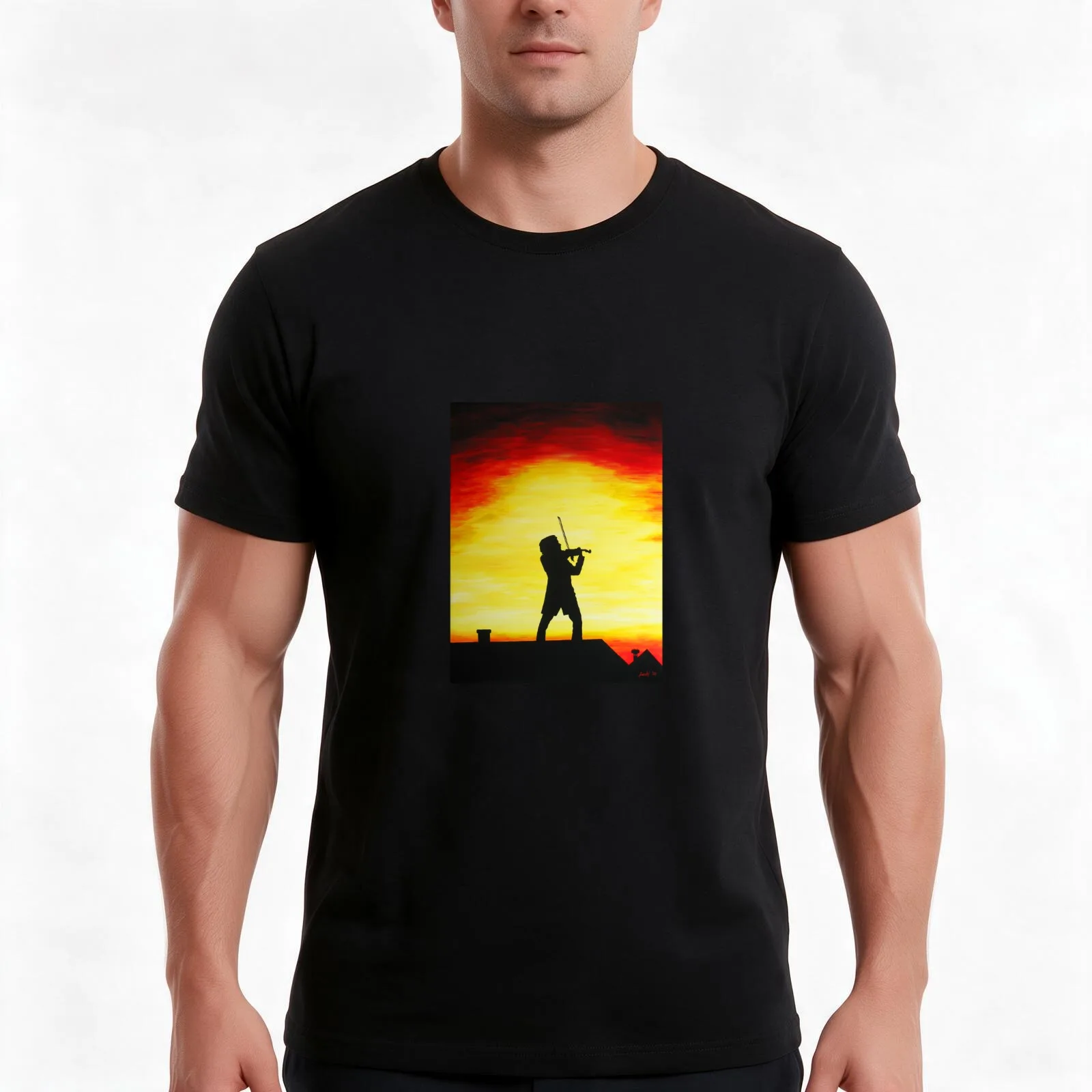 Fiddlers on the roof T-Shirt, Summer Casual Cotton Tee, Oversized Streetwear Tops, Vintage Graphic Print, Loose Fit Short Sleeve