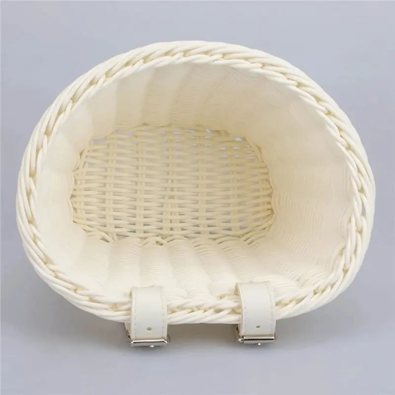 NEW HOT In Stock-Bicycle Front Handlebar Basket Multifunctional Waterproof Hand Woven Bike Basket For Kids Children