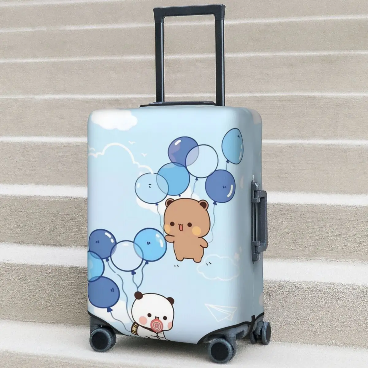 

Чехол для чемодана Bubu Dudu с милым мультяшным медведем, эластичный защитный чехол для багажа с пандой для круизов и отпуска