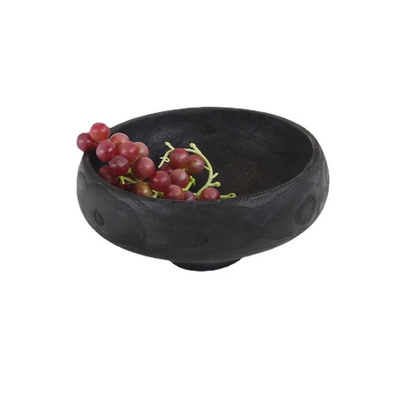 

Производители продают ручной работы, креативные новые китайские карбонизированные каштановые поддоны, фруктовая тарелка, украшения для дома, виллы, художественные украшения