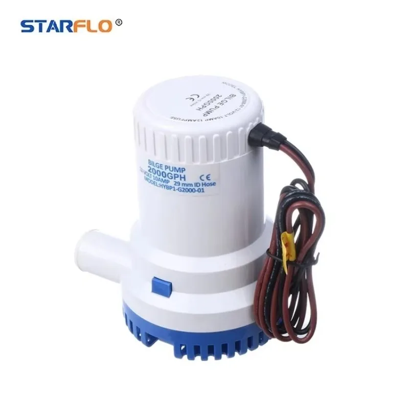 

STLL Electric Electric EC Small Submersible Bilge Pump Ocean (2000GPH 12v) Sea Water Boat/Marine/Bait Tank/Fish