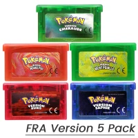 GBA-Spielkassette Pokemon Emerald FireRed LeafGreen Ruby Sapphire Shiny Label Mehrsprachige 32-Bit-Videospielkonsolenkarte