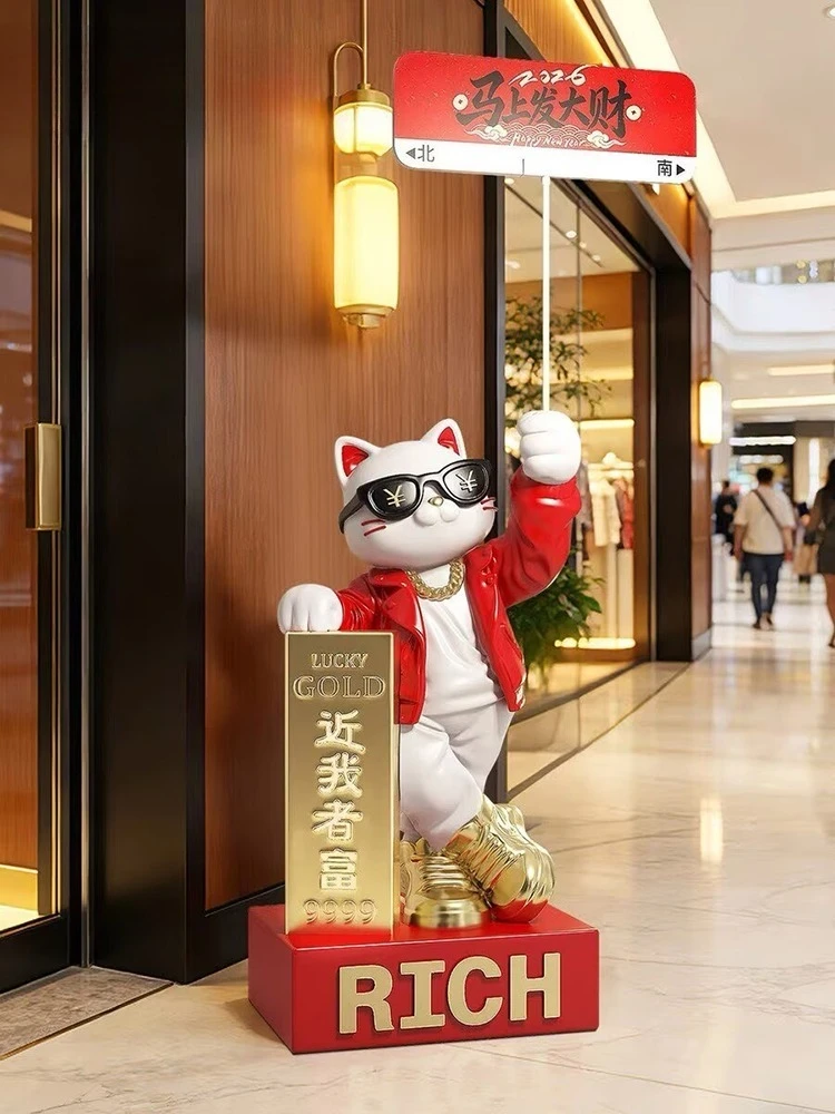 店舗フロントデスク大型招き猫彫刻ソフトフロア装飾キュートな招 - Resin Art In Floor のレビューと価格