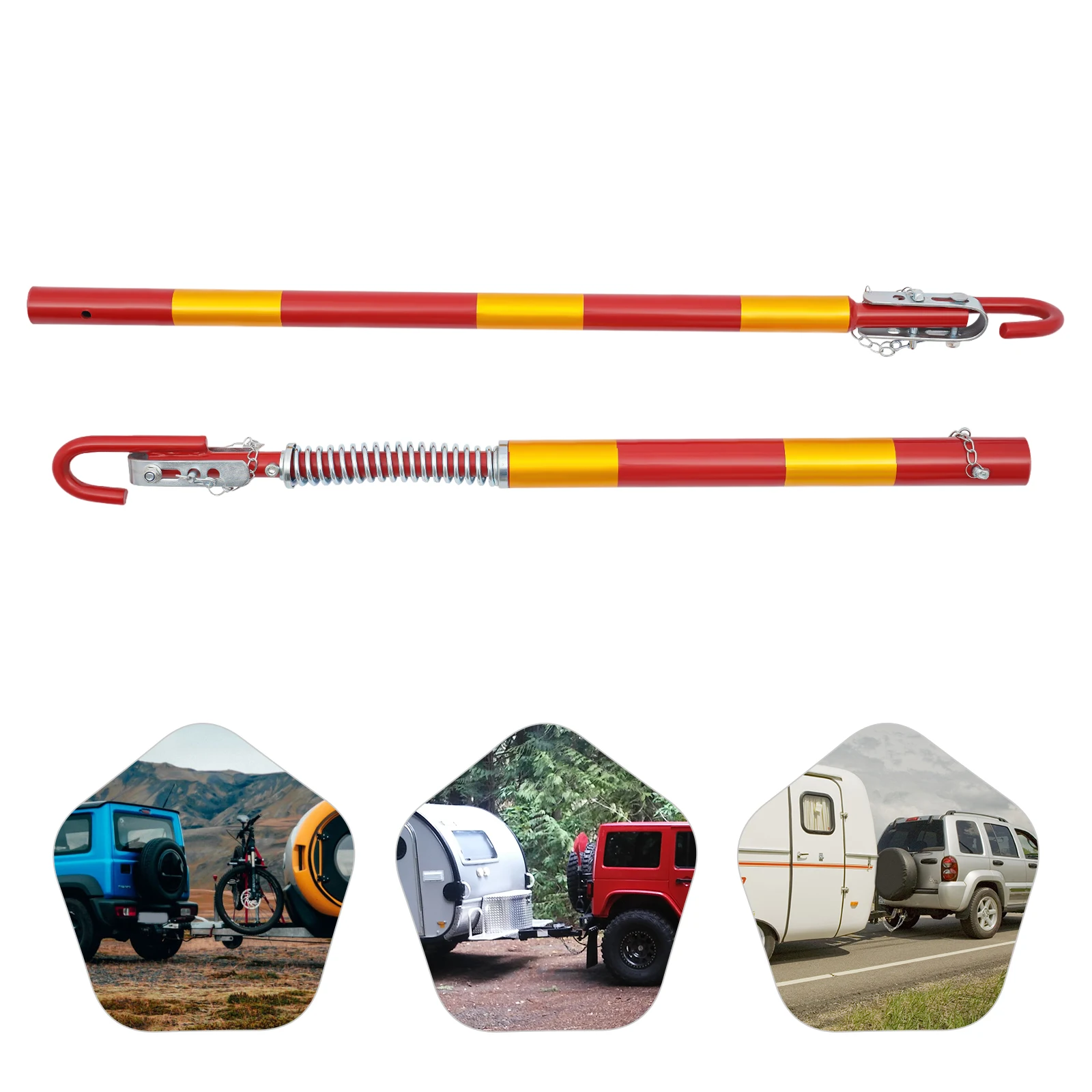 5000kg 5 Ton Steel Towing Bar Pole Recovery Tow Pole For Car Van Truck Tow Pole