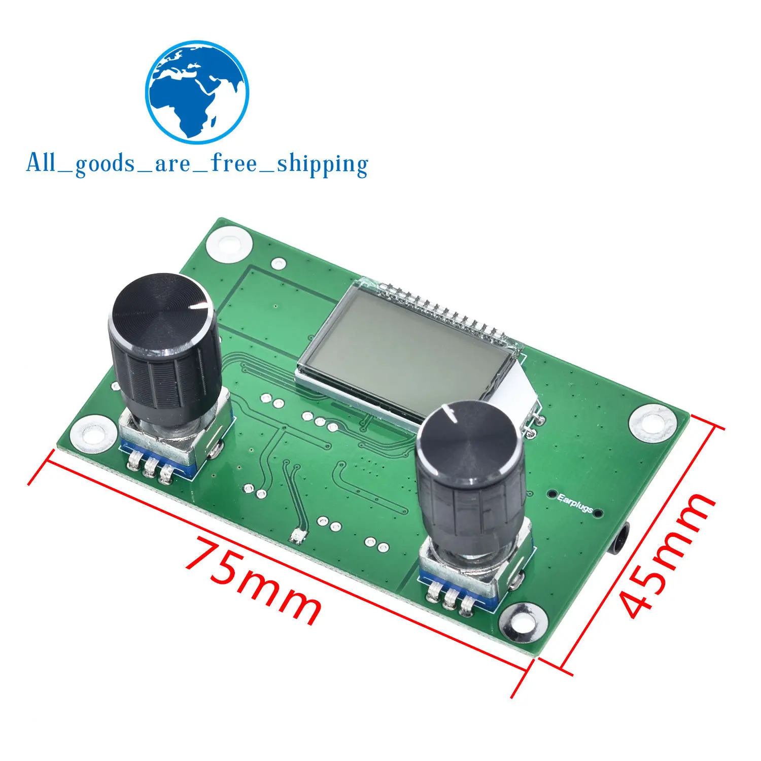 Imagem -03 - Tzt-fm Módulo Receptor de Rádio Modulação de Frequência Recepção Estéreo Pcb Circuit Board Silenciando Display Lcd 35v