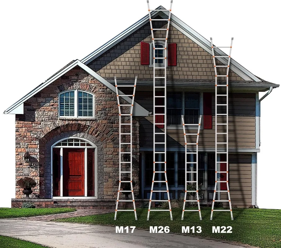 Ladders, Super Duty, M22, 22 foot, Multi-Position Ladder, Aluminum, Type 1AA, 375 lbs weight rating, (10403)