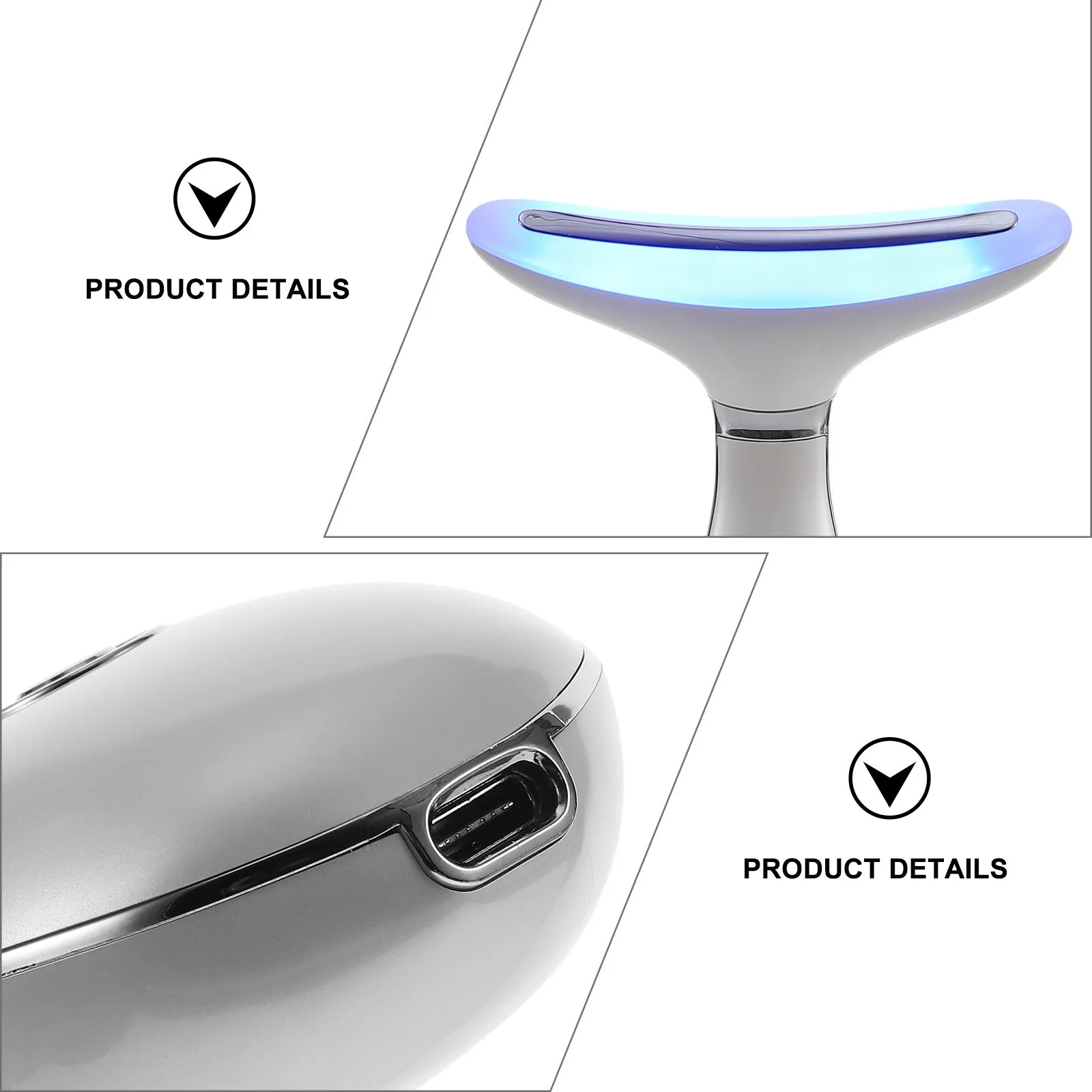 

Neck Beauty Instrument USB Rechargeable Hot Compress Vibration Wrinkle Removal Device Ergonomic Comfortable Neck Care Machine