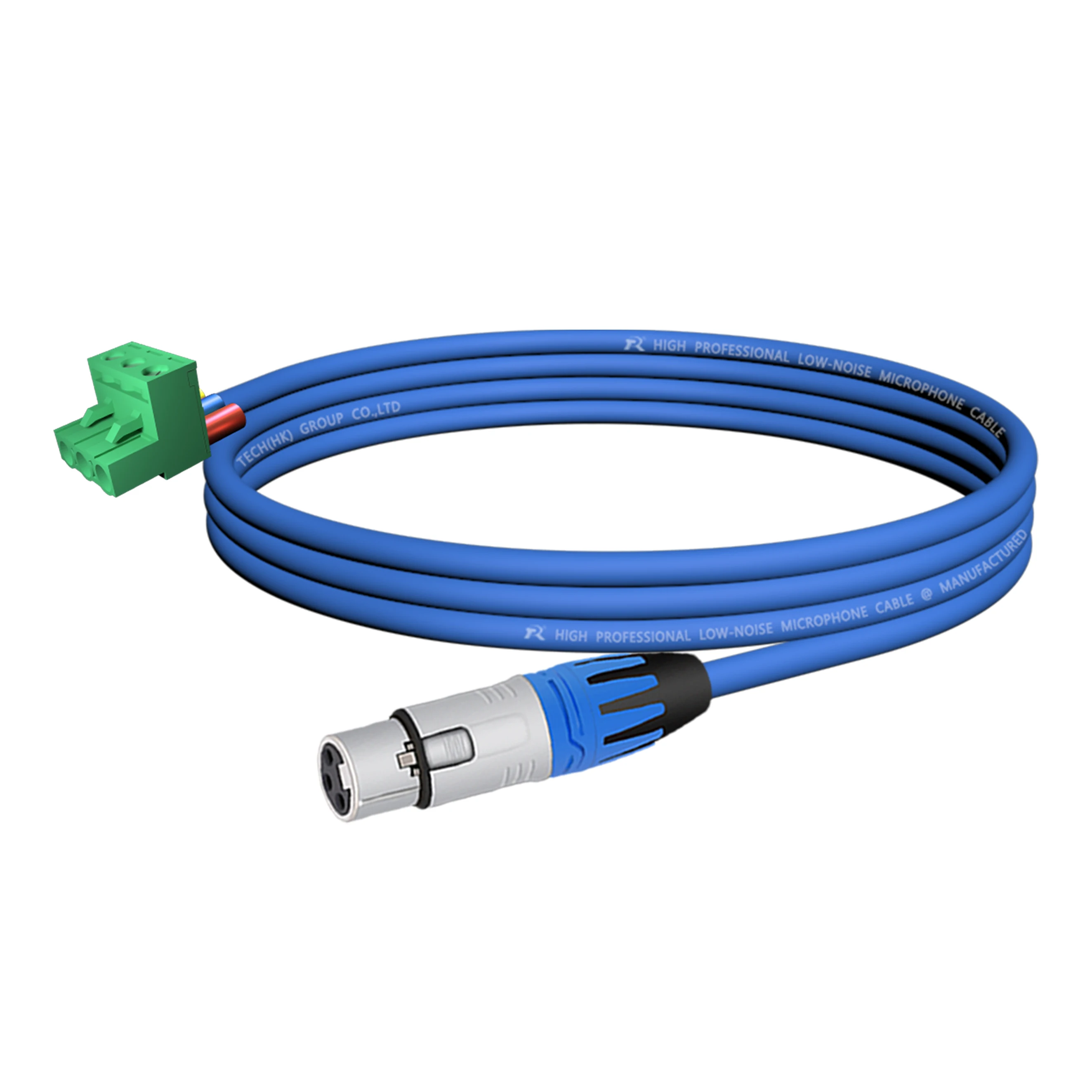 Weißer XLR-Stecker für direkte Einsteckverbindung mit Anti-Rutsch-Abdeckungen, 5,08 mm 3-poliger Phoenix-Steckeranschluss, 3-Loch M/F XLR, Audio-Verbindungskabel – Detail 2