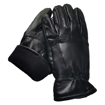 Gants d'hiver chauds en fourrure de mouton véritable pour hommes, en cachemire thermique, en cuir véritable, pour la neige, manuels, nouvelle collection