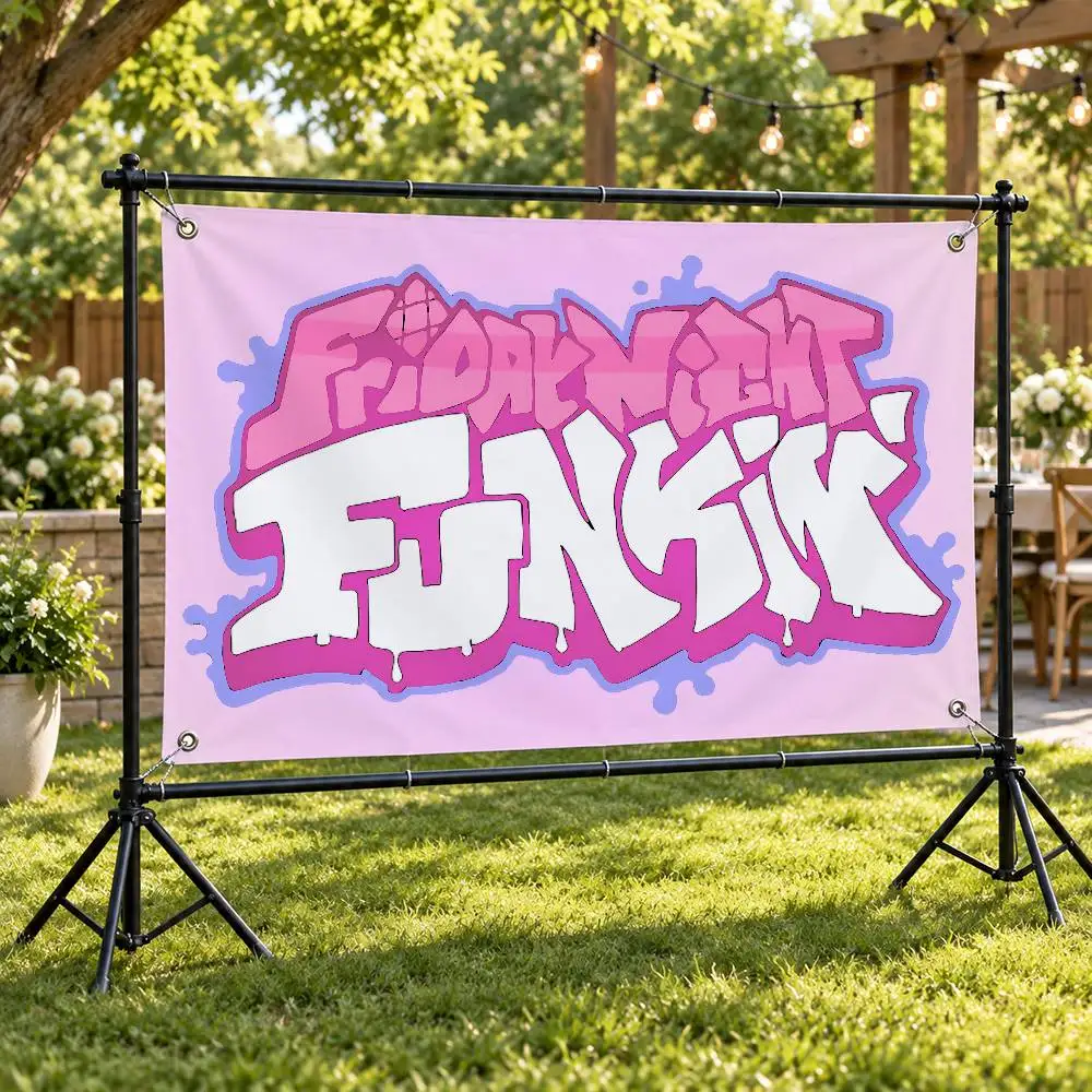 Video Game Friday Night Funkin' Aesthetic Wall Tapestry Flag Printed Wall Hanging Living Room Party Outdoor Decor