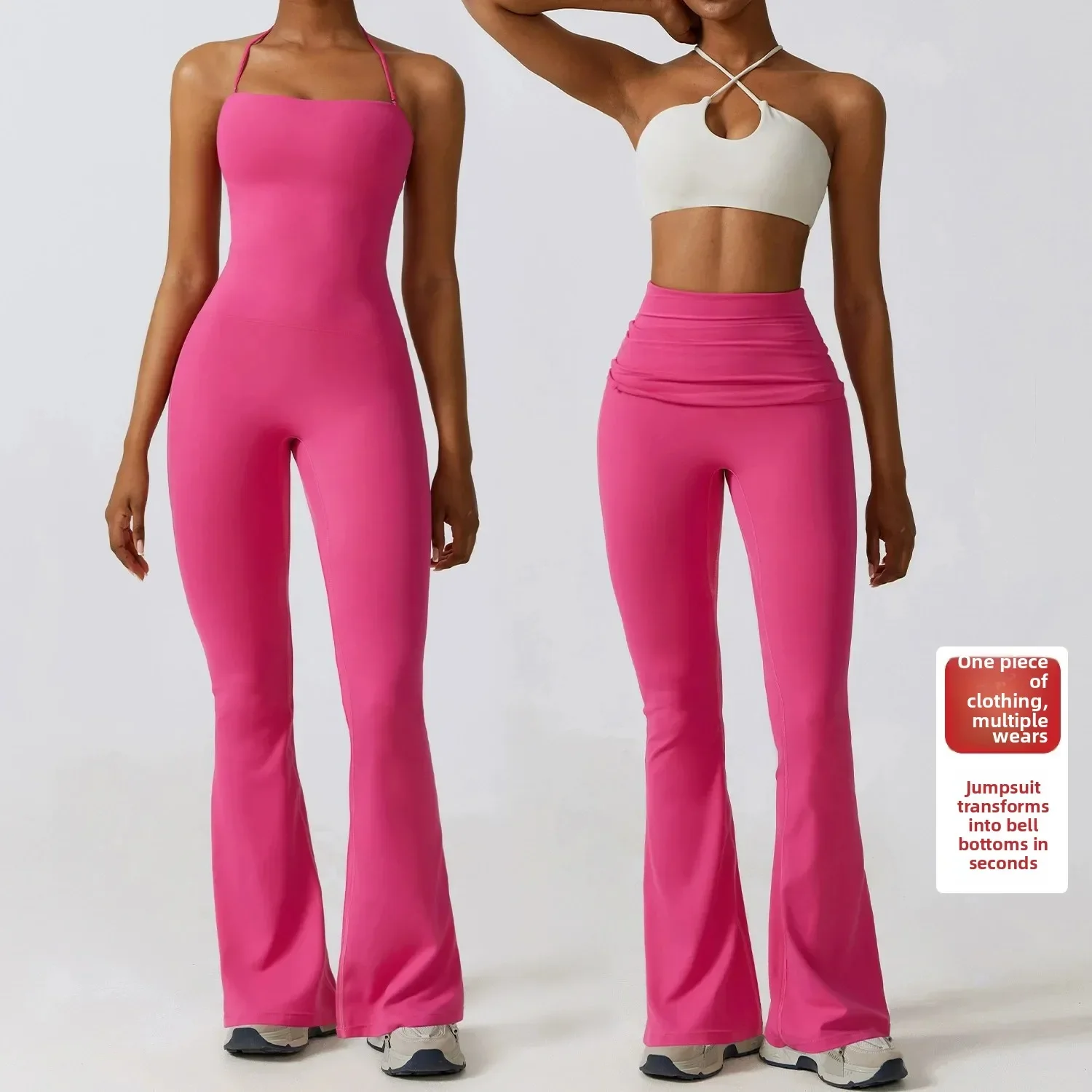 

Quick Dry Yoga One-Piece Fitness Suit Slimming Tummy Control Sporty Back Elastic Tightening Integrated Gym Wear Comfortable Fit