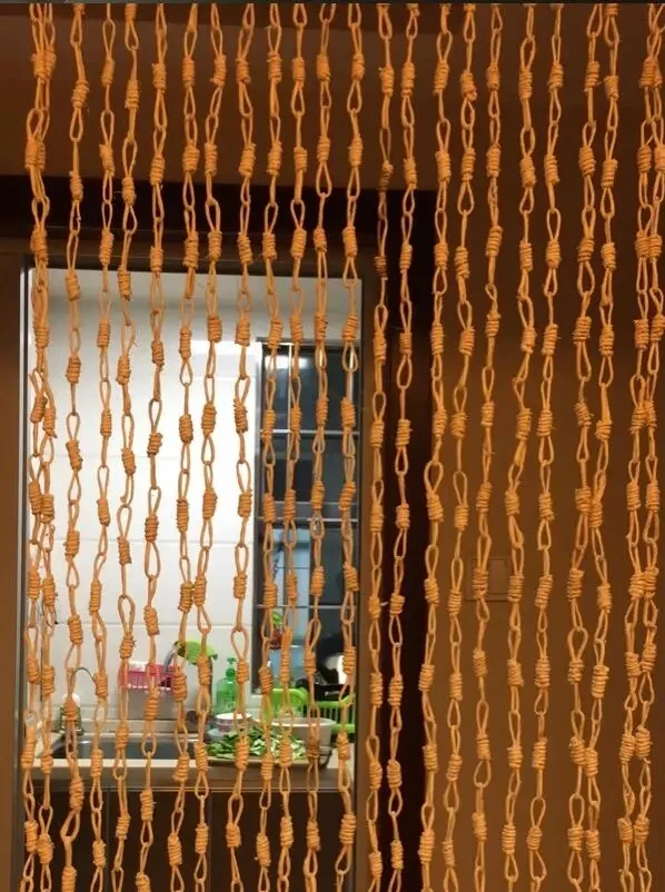 Corn Leaves Door Curtains Straw Braid Partition Handmade Reed Curtain Hanging Room Divider Screen Partition Room Decoration